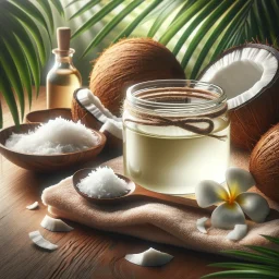 Coconut oil ready for massage therapy.