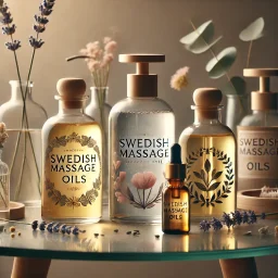 Selection of Swedish massage oils available for 2025.