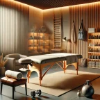 Athlete receiving a body-to-body massage for recovery.