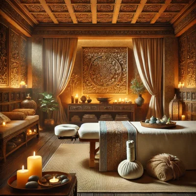 Historical artifacts and texts related to lingam massage practices.