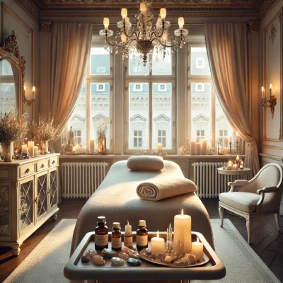 Therapist providing holistic lingam massage in a tranquil setting.